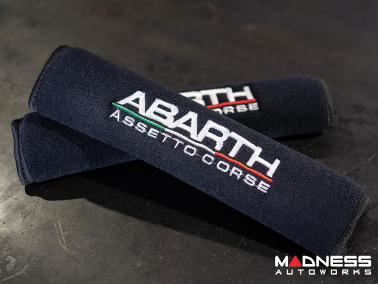 Seat Belt Shoulder Pads - set of 2 - ABARTH Assetto Corse - Black